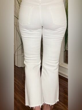 J crew Women’s White Flared Jeans - Clean High-Rise Style